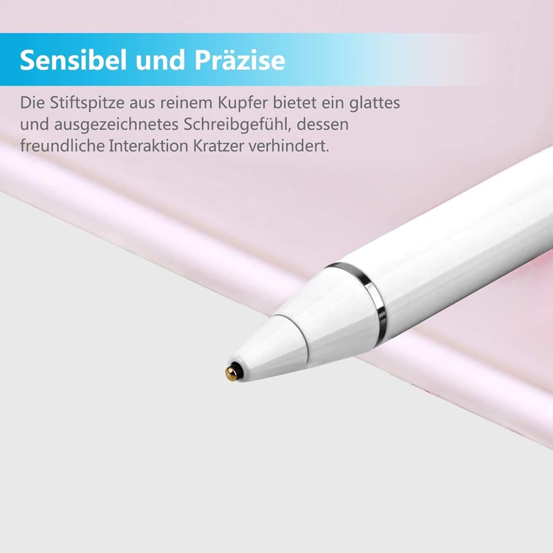 Mixoo 1,5 mm-es újratölthető érintőceruza iPad és okoseszközökhöz - Fehér