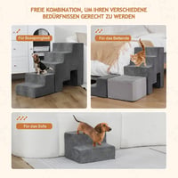 LitaiL Kutya Lépcső 60 cm Magas - Többcélú, Csúszásmentes Hab Kisállat Lépcső Ágyhoz, Boxspring Ágyhoz - Kutyáknak, Macskáknak 5