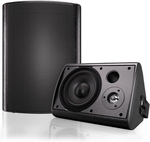 Herdio 6,5" Bluetooth Kültéri Hangszóró 400W - IP66 Vízálló, Forgatható Fali Hangfal Kertbe, Teraszra, Medencéhez (Fekete)