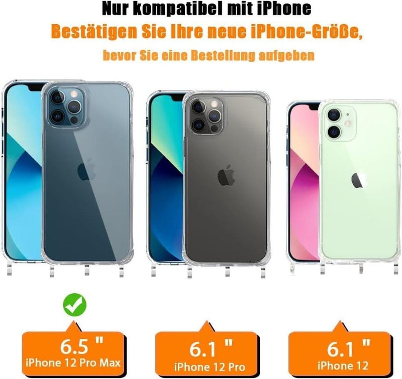 iPhone 12 Pro Max Védőcsomag: Ütésálló Tok, Üvegfóliák, Piros Pánt