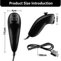Nintendo Wii Vezetékes Nunchuck Mozgásérzékelős Kontroller - Fekete 4