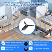 TP-Link Archer TX20UH Wi-Fi 6E USB adapter, 5400 Mbps, tri-band, Windows 10/11 7