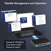 SODOLA 6 Portos 2.5G Smart Ethernet Switch - 5x 2.5G RJ45 + 1x 10G SFP Port, Menedzselhető, VLAN/QoS/IGMP Támogatás, Ventilátormentes Fém Há 7
