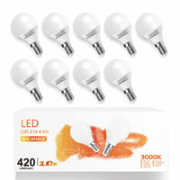 Aigostar E14 LED žarulja 5W toplo bijela 3000K 420 lumena G45 kugla bez treperenja kut snopa 230 stupnjeva pakiranje od 9 komada energetski razred A+ 2