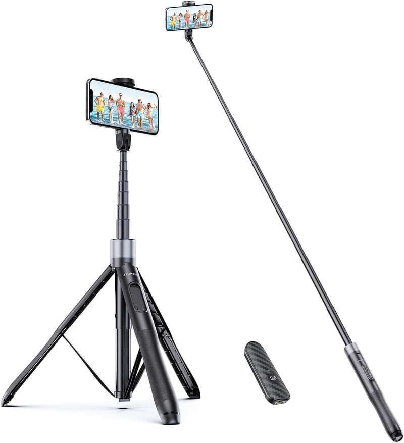 ATUMTEK 150cm-es TikTok Szelfibot iPhone és Android Telefonokhoz, Videózáshoz