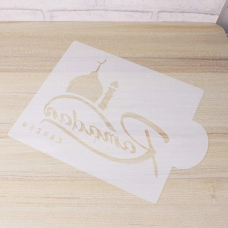 Ramadáni 6 darabos műanyag torta sablon szett muszlim mintákkal