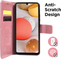 Samsung Galaxy A42 5G Bagolymintás Prémium Bőr Pénztárcatartó Tok 3