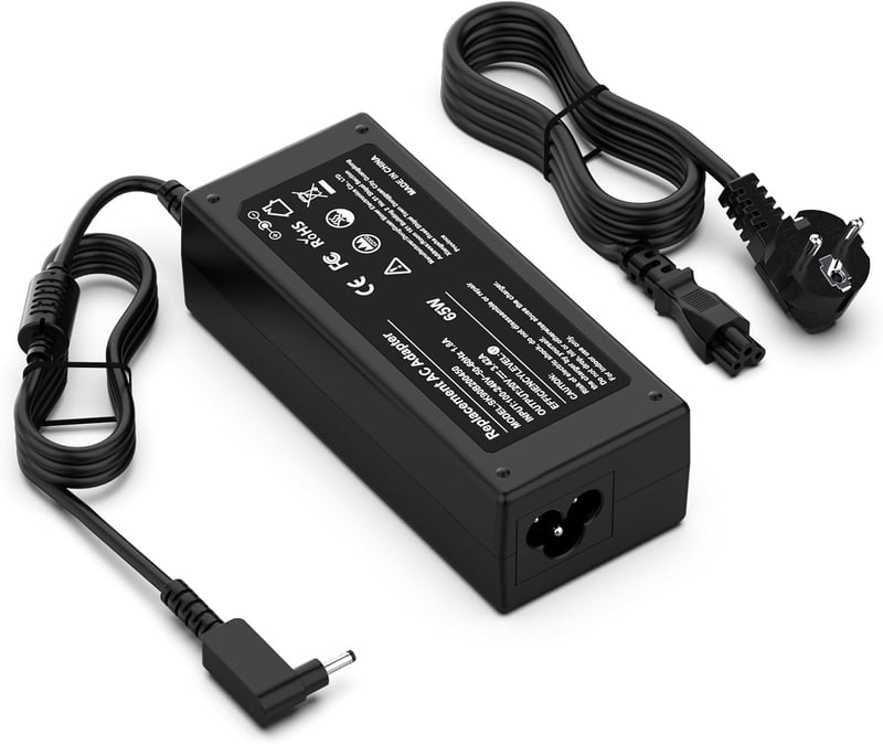 Shefor 65W Laptop Töltő Acer Aspire 5, Swift 1 3 5, Chromebook Sorozathoz - 19V 3.42A Univerzális Adapter 3.0x1.1mm Csatlakozóval - Fekete
