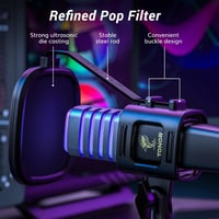 TONOR RGB USB Gamer Mikrofon Szett Állvánnyal - PC, PS4, PS5 Kompatibilis 6