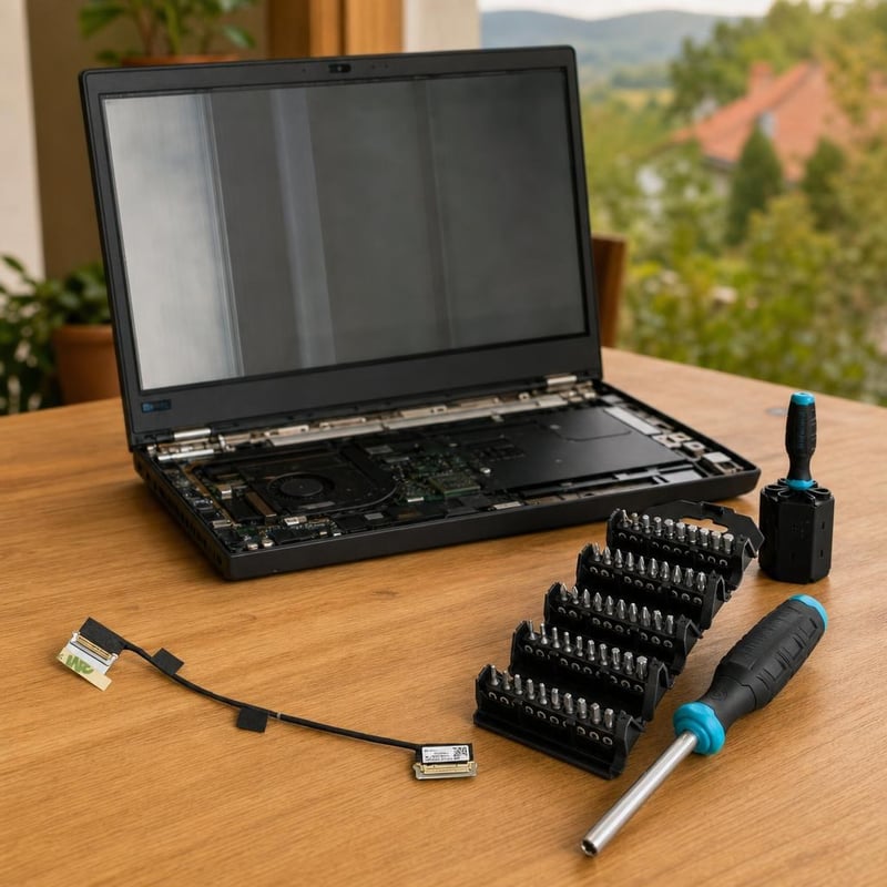 Súprava na opravu displeja notebooku: 1x LCD kábel + 1x 60v1 skrutkovač