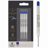 Parker Quinkflow golyóstoll utántöltő patron, kék tinta, medium hegy, 4 db-os csomag (hiányos készlet) 1