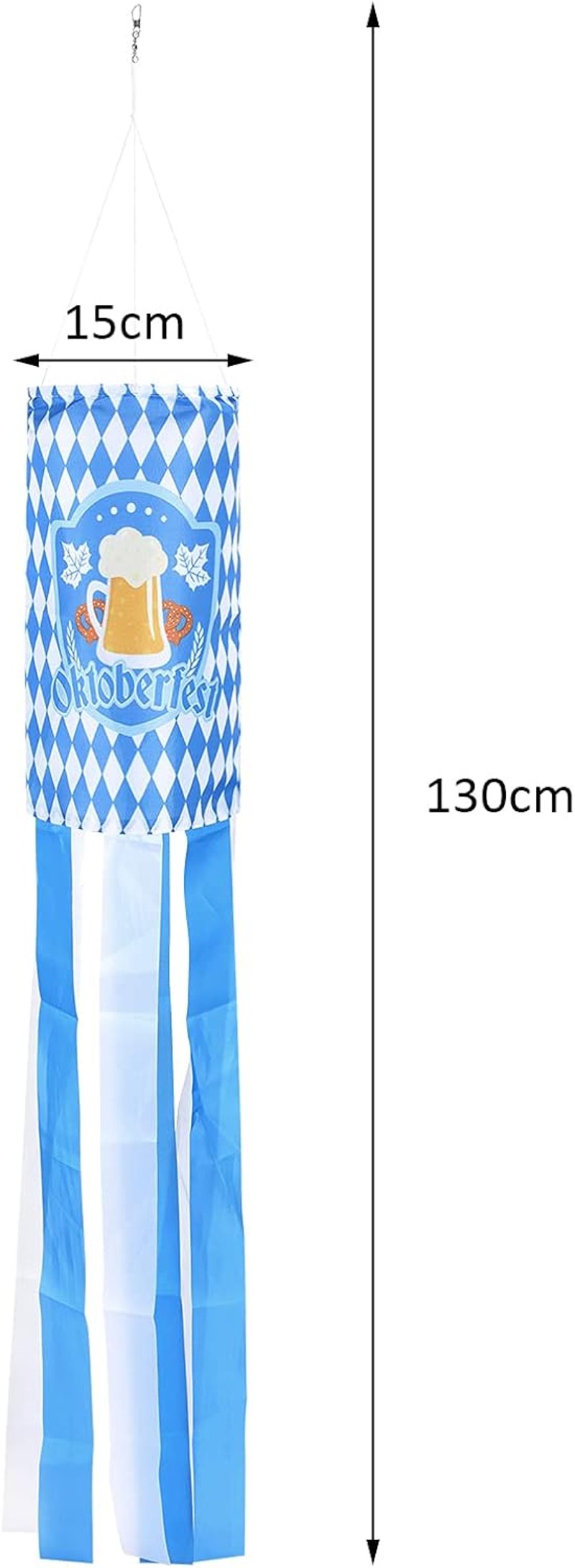 Oktoberfest Bajor Kék Szélzsák Kerti Dekoráció 2db-os Szett