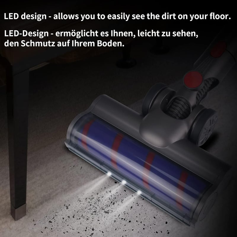 Dyson V7-V15 pótfej LED-del - Univerzális turbókefe szőnyegre és keménypadlóra