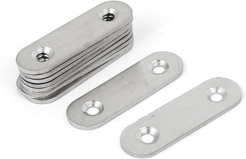 Rozsdamentes acél sarokmerevítő lemez, 50x15x2mm, 10db - uxcell