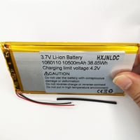 Nagy kapacitású 10500mAh Li-ion akkumulátor 3.7V GPS, LED, Bluetooth hangszóróhoz 5