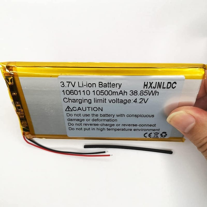 Nagy kapacitású 10500mAh Li-ion akkumulátor 3.7V GPS, LED, Bluetooth hangszóróhoz