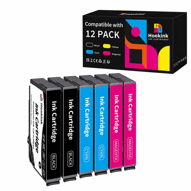 Hookink 405XL Epson kompatibilis tintapatron csomag – 3 Fekete, 3 Cián, 3 Magenta, 3 — hiányzó sárga patron (állapot: lásd a 2. képet)