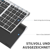 iClever BK10 Bluetooth Billentyűzet Vezeték Nélküli Töltöthető 3 Csatorna iOS Android Windows 6