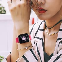Apple Watch rózsaszín nylon szíj 38-41 mm-es modellekhez 5