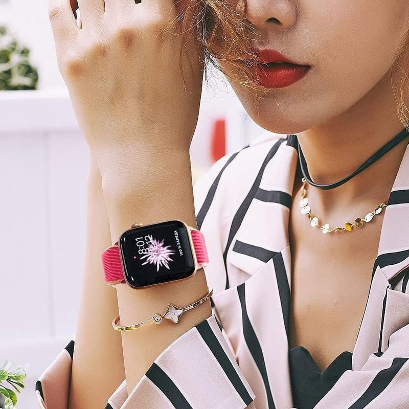 Apple Watch rózsaszín nylon szíj 38-41 mm-es modellekhez