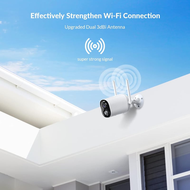 NETVUE 2K Akkus Kültéri WiFi Kamera Éjjellátással és Mozgásérzékelővel