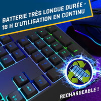 KLIM Blaze & Chroma vezeték nélküli RGB gamer billentyűzet és egér szett - ergonomikus, tartós akkumulátor, PC/Mac/PS4/PS5 kompatibilis 5