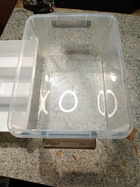 Cutie de depozitare din plastic Kerhouze 16L cu tavă detașabilă, pentru piese Lego, unelte, articole de artizanat — fără capac (stare: vezi a 2-a imagine) 3