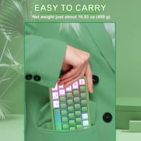 Redragon Mini 60% RGB Gamer Billentyűzet, Zöld-Fehér, QWERTY, PC/Mac 4