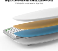 Seenda ergonomikus vezeték nélküli billentyűzet, USB-s, tenyértámasszal, Mac és Windows kompatibilis, német kiosztás, fehér-ezüst 5