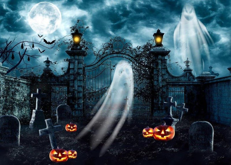 Halloween Fotóháttér Dekorációhoz - Extra Nagy, 210x150 cm