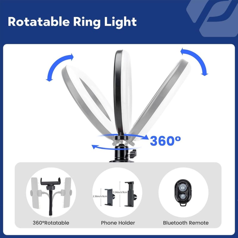 TikTok Ring Light 10" LED Gyűrűs Lámpa Állvánnyal és Távirányítóval