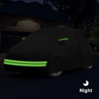 LMYDIDO Vízálló Autótakaró Fiat 500/500C/500E/Abarth (2007-2024) - Teljes Garázsponyva Cipzáras Ajtóval és Szélálló Pántokkal, UV-, Hó-, Eső 5
