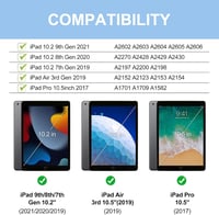 FOGARI iPad 9 Generációs Billentyűzetes Tok - Levehető Billentyűzet, Ceruza Tartó, 10.2" Védőtok iPad 9/8/7 és iPad Pro 10.5 Modellekhez 2
