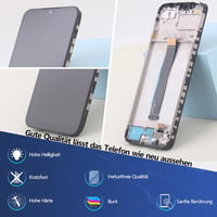RongZy Xiaomi Redmi 10C LCD Kijelző és Érintőképernyő Csere Keret Szerelőkészlettel - Fekete, Kompatibilis 220333QAG/QBI/QNY/QL Modellekkel 6