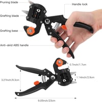 Housolution Kerti Oltóolló Racsnis Rendszerrel - 2 az 1-ben Oltókés 3 Cserélhető Pengével (Ω/U/V), Ergonomikus Markolattal Gyümölcsfák Oltás 6