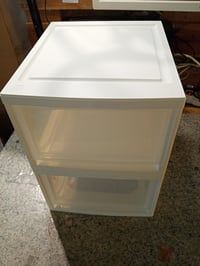 Iris Ohyama MSD-2 Úložný box so zásuvkami, 2 ks, 13,7 l, stohovateľný plastový organizér, biely, priehľadný, bez obsahu BPA 4