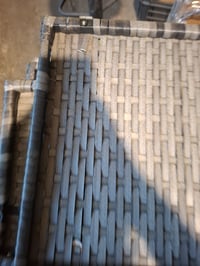 Canapea de mijloc pentru grădină vidaXL cu perne, poliratan gri, 70x70x60,5 cm — ușor ruginită, fără manual (stare: vezi a 2-a imagine) 3