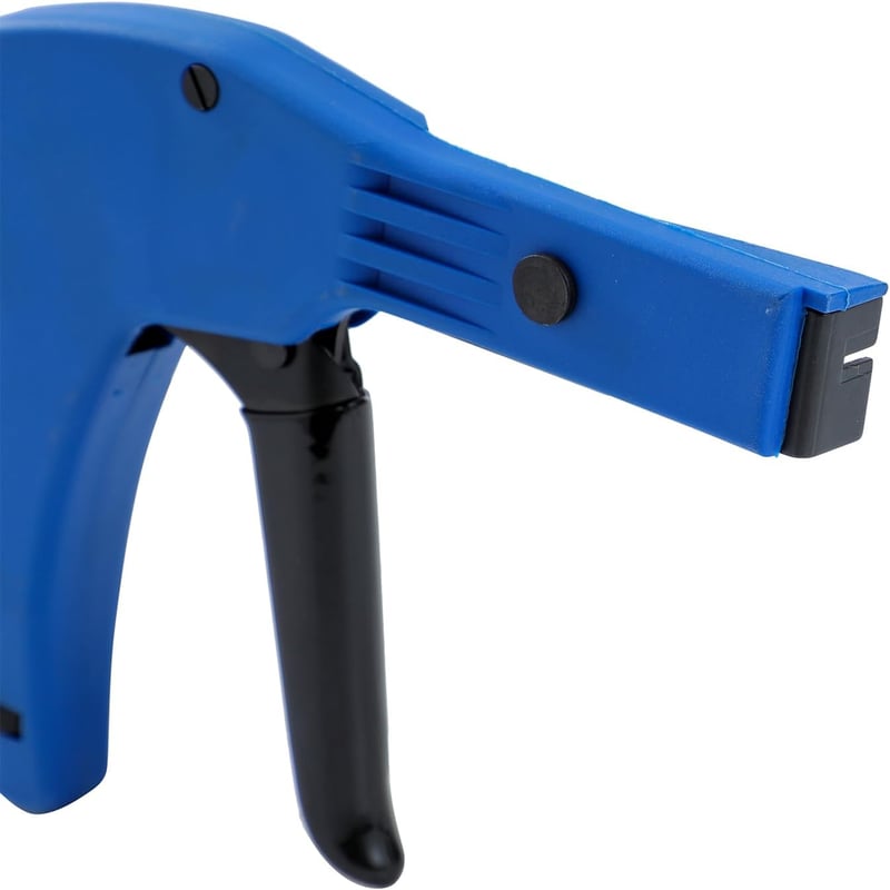 KATSU Tools Kábelkötegelő Pisztoly - Professzionális Nylon Kábelkötöző Feszítő és Vágó Eszköz, Állítható Feszességgel, 2,4-4,8 mm, Kék (4175