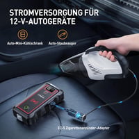YABER YR800 Autós Bikázó Powerbank 5000A 23800mAh - 10W Vezeték Nélküli Töltő, LED Lámpa, LCD Kijelző, Benzin és 8.0L Dízel Motorokhoz 6