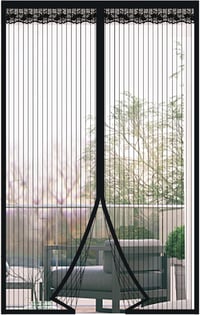 DIKER Mágneses Szúnyogháló Ajtó 100x230cm Fekete Rovarháló Fúrás Nélkül - 100 x 230 cm, Black 1