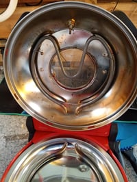Klaif LMR električna pećnica za pizzu, stolna, s keramičkim kamenom od 31 cm, dva regulatora temperature i 4 alata za pizzu, crvena 3