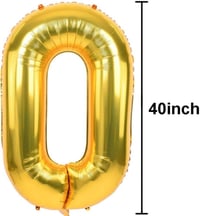 Óriás 102 cm-es arany '8'-as szülinapi fólia lufi 2