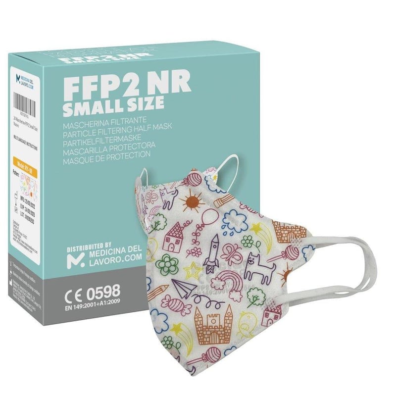 FFP2 Színes Orvosi Maszk 20db - 4 Rétegű, 95% Szűrésű KN95 Védőmaszk