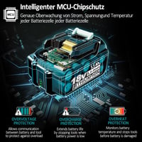 Makita 18V 5.5Ah akkumulátor 2db, LED-es, BL1860B kompatibilis 3