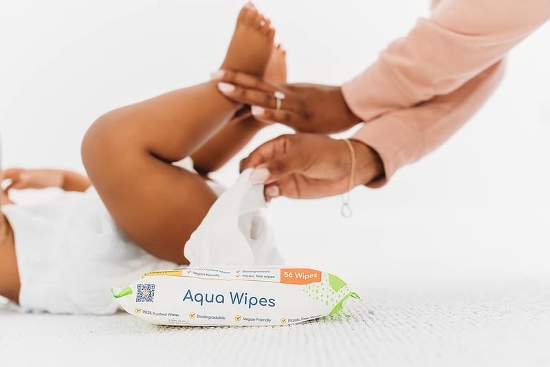 Aqua Wipes bio lebomló, vegán baba törlőkendő 99,3% vízzel - 672 db