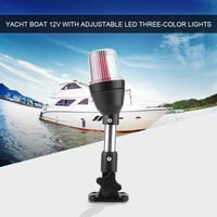Keenso 12V LED hajózási jelzőfény, állítható talppal - piros/fehér/zöld 7