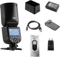 Godox V1S Professzionális Vaku Kerek Fejjel - 2.4G Vezeték Nélküli Fresnel Zoom - Sony Fényképezőgépekkel Kompatibilis Vakupapucs Rendszer 1