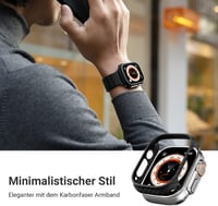 PITAKA ultravékony aramidszálas védőtok Apple Watch Ultra 2/Ultra 49mm-hez - fekete 5
