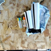 Folie magnetică pentru tablă albă VynyQoo pentru frigider, A3+A4 (44x29,7 cm și 29,7x21 cm), tablă cu 6 markere colorate, fără burete de șters — set 1 buc. 4