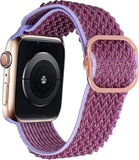 Apple Watch sportszíj 38-41mm - EWENYS lila hullámmintás, állítható nylon pánt 1